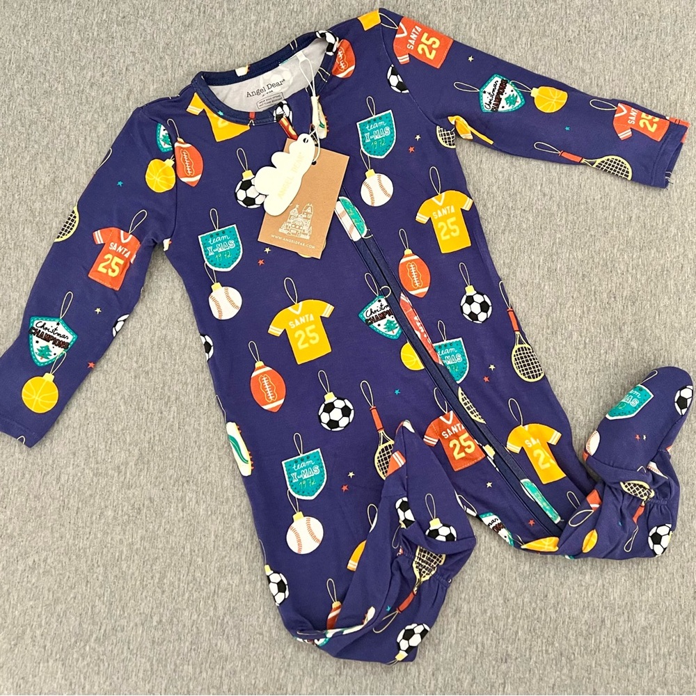 Angel Dear Sport Ornaments Footie 6-9 M NWT